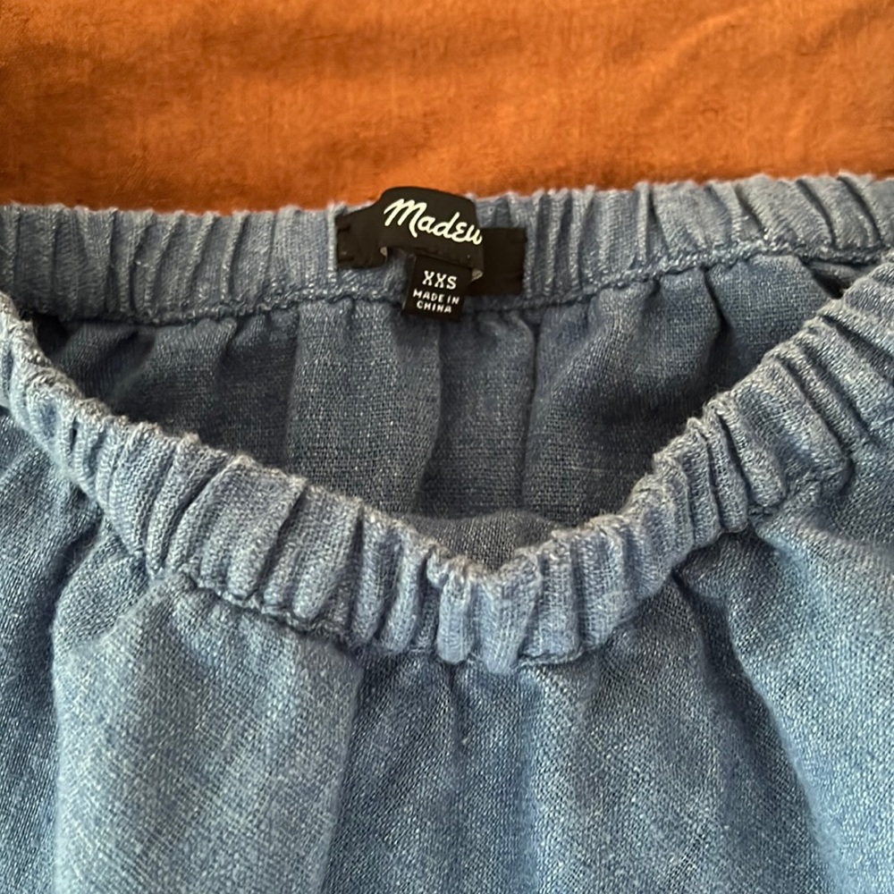 MADEWELL denim linen dress size XXS